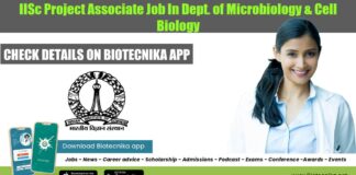 IISc Project Associate Job