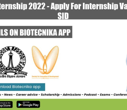 IISc-SID Internship 2022