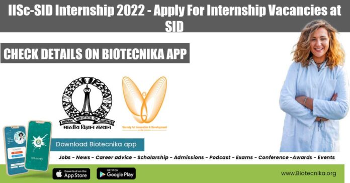 IISc-SID Internship 2022