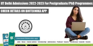 IIT Delhi Admissions 2022-2023