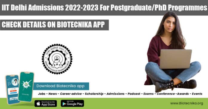 IIT Delhi Admissions 2022-2023