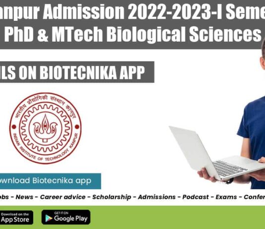 IIT Kanpur Admission 2022-2023-I