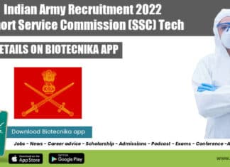 Indian Army Recruitment 2022 - Short Service Commission (SSC) Tech