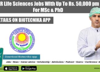 JIPMER Life Sciences Jobs