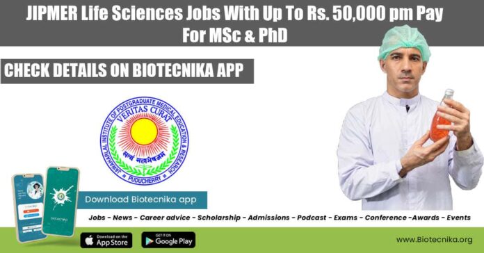 JIPMER Life Sciences Jobs