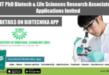 KIIT PhD Biotech & Life Sciences Research Associate Job, Applications Invited KIIT PhD Biotech