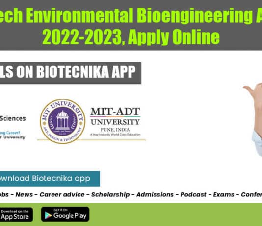 MITBIO MTech Environmental Bioengineering Admissions