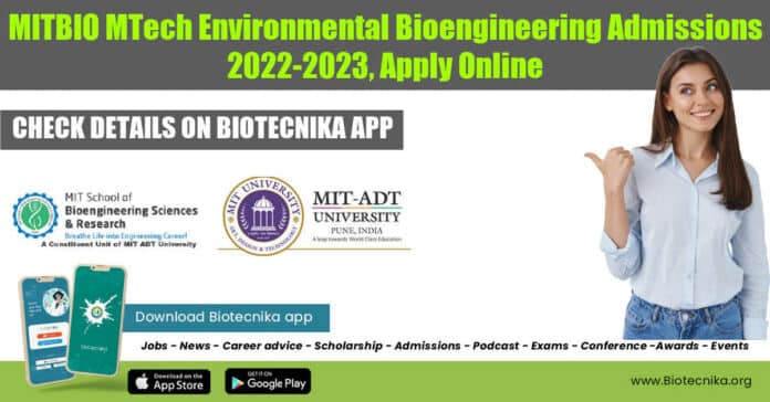 MITBIO MTech Environmental Bioengineering Admissions