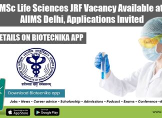 MSc Life Sciences JRF