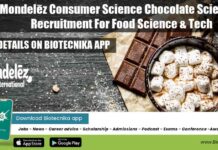 Mondelēz Consumer Science Chocolate Scientist Recruitment For Food Science & Tech Mondelēz Food Tech Job