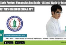 NABI Multiple Project Vacancies Available – Attend Walk-In-Interview NABI Multiple Project Vacancies Available