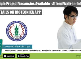 NABI Multiple Project Vacancies Available
