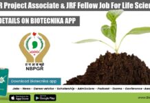 NBPGR Project Associate & JRF Fellow Job For Life Sciences NBPGR Project Associate