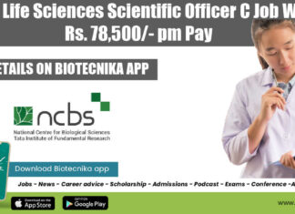 NCBS Life Sciences Scientific Officer C