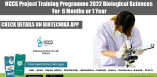 NCCS Project Training Programme 2022
