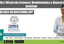 NICED MSc/ MTech Life Sciences, Bioinformatics & Biotech Project Assistant NICED Project Vacancy