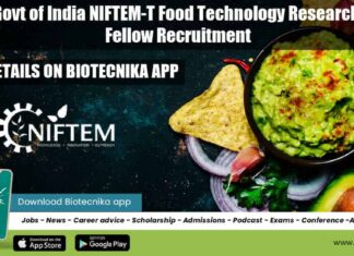 NIFTEM-T SRF Job Opening