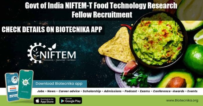 NIFTEM-T SRF Job Opening
