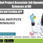 NII Project Vacancy Available