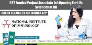 NII Project Vacancy Available