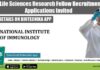 NII Life Sciences Research Fellow Recruitment – Applications Invited NII Vacancy For SRF