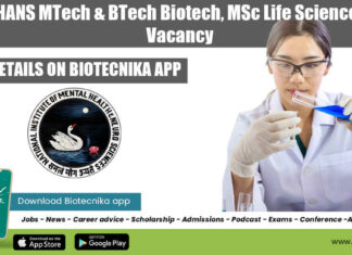 NIMHANS Research Fellow Post