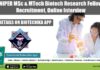 NIPER MSc & MTech Biotech Research Fellow Recruitment, Online Interview NIPER Biotechnology JRF Job