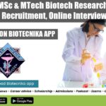 NIPER MSc & MTech Biotech Research Fellow Recruitment, Online Interview NIPER Biotechnology JRF Job