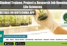 NIPGR Student Trainee, Project & Research Job Openings For Life Sciences NIPGR Student Trainee