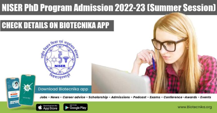 NISER PhD Program Admission 2022-23