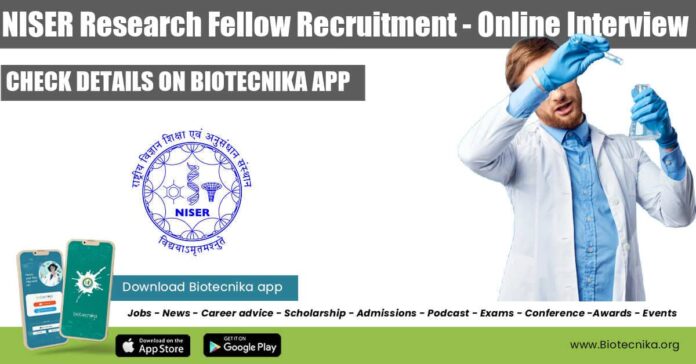 NISER Research Fellow Recruitment