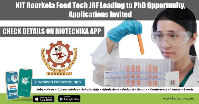 NIT Rourkela JRF Post