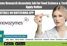 Novozymes Research Associate Job For Food Science & Technology, Apply Online Novozymes Research Associate Job