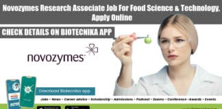 Novozymes Research Associate Job