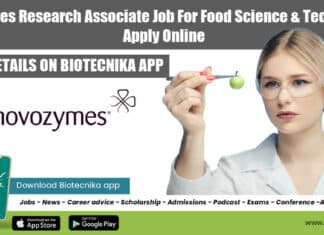 Novozymes Research Associate Job
