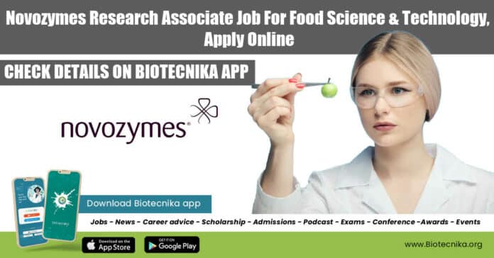 Novozymes Research Associate Job