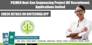 PGIMER Project JRF Post