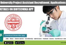 Panjab University Project Assistant Recruitment, Applications Invited Panjab University Project Job