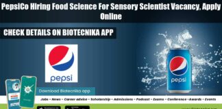 PepsiCo Hiring Food Science