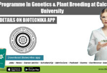 PhD Programme In Genetics & Plant Breeding at Calcutta University PhD Admissions Calcutta University