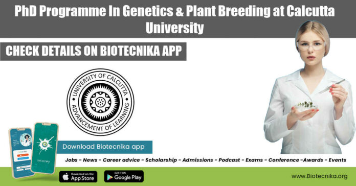 PhD Admissions Calcutta University