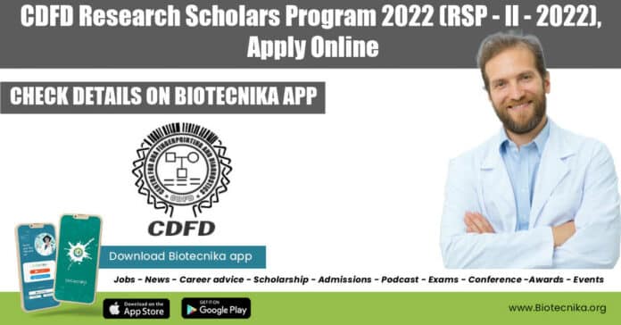 Research Scholars Program CDFD