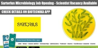 Sartorius Microbiology Job Opening