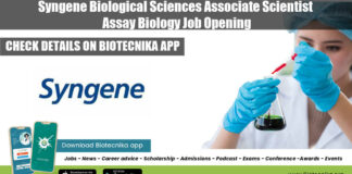Syngene Biological Sciences Associate