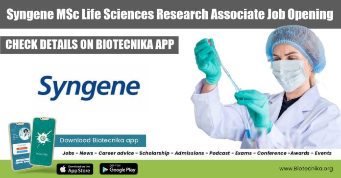 Syngene Vacancy 2022