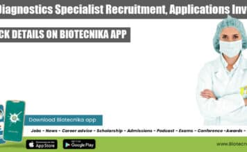 TB Diagnostics Specialist Recruitment
