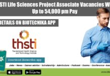 THSTI Life Sciences Project Associate Vacancies With Up to 54,000 pm Pay THSTI Vacancies Available