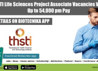 THSTI Vacancies Available