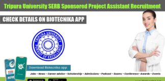 Tripura University Project Assistant