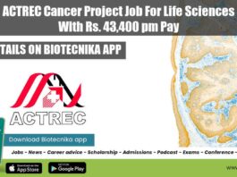 ACTREC Cancer Project Job